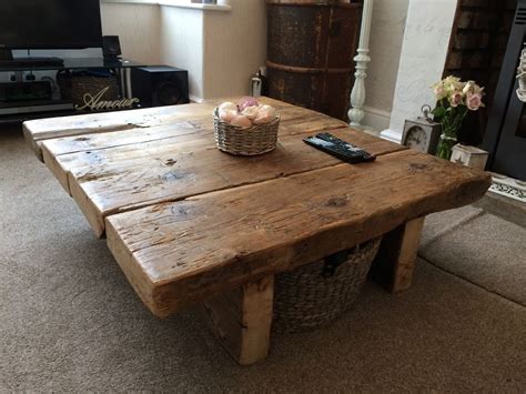 Adds a bold statement to your living room. Reclaimed Pine Coffee Table - Rustic Furniture,railway ...