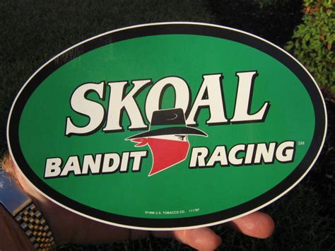 Retro And Vintage Garage Rare Skoal Bandit Racing Oval Decal 1998