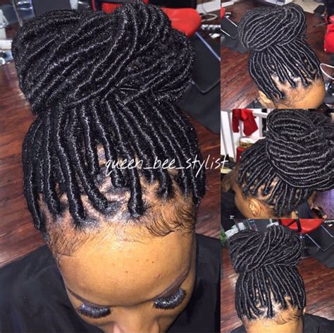 At a hair salon, you can get a number of services beyond a simple hair cut like a manicure or hair coloring. Faux locs done by queen bee hair salon - Yelp