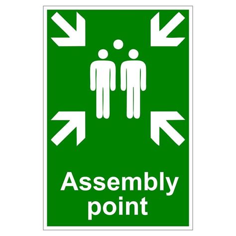 3 Sided Fireevacuation Assembly Point Sign For Posts