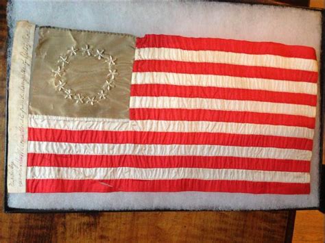 Historic Betsy Ross 13 Star Us Flag Made By Her Great Granddaughter