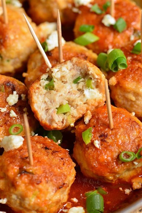 Buffalo Chicken Meatballs Will Cook For Smiles