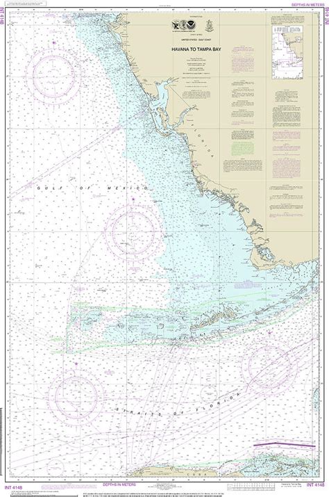 Havana To Tampa Bay Nautical Chart Digital Art By John Gernatt Fine Art America