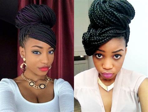 17 Updo Hairstyle With Box Braids Important Inspiraton