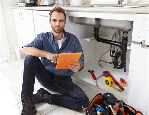 Plumber Stock Image Image Of Pipe Male Handsome Plumber 85720863