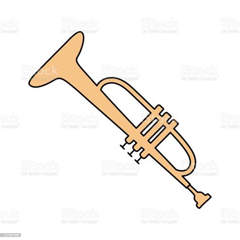 Ilustración De Trompeta Boceto De Instrumentos Musicales Ilustración