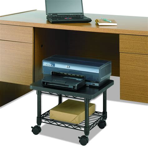 Safco Products Under Desk Printerfax Stand 5206bl Black Powder Coat