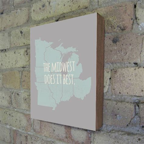 Midwest Is Best Midwest Art Midwest Map Midwest Wall Art Etsy