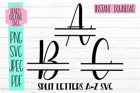 Split Letters| Split Monogram letters| SVG Cutting File (247037) | SVGs