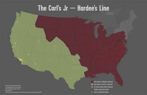 The Geography Of Carls Jr And Hardees In The Us Os 2550 × 1649