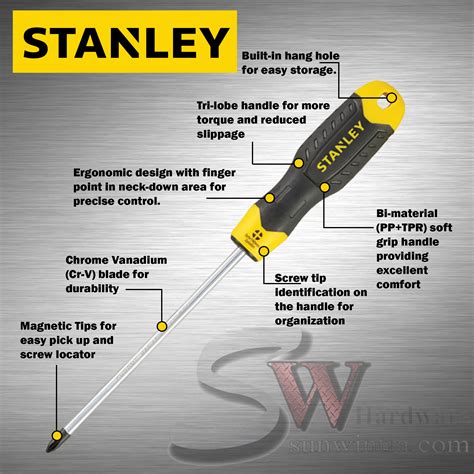 Stanley Cushion Grip Screwdriver 38mm Stmt 60808 8phillips 60825