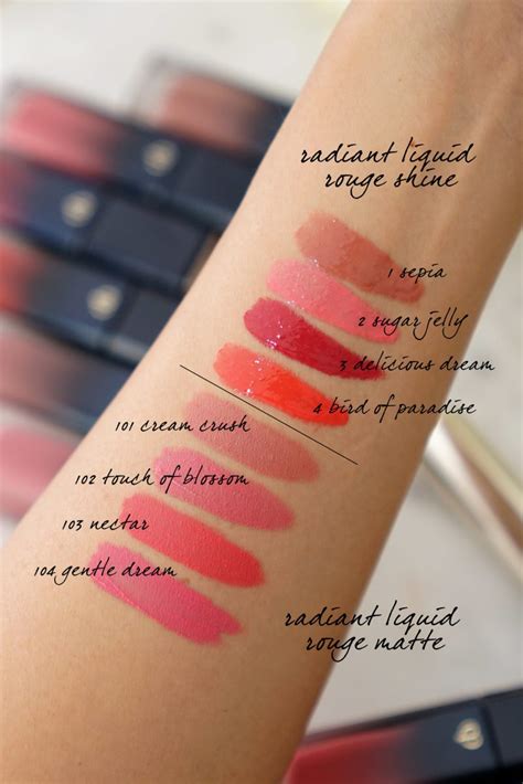 Cle De Peau Radiant Liquid Rouge Swatches The Beauty Look Book