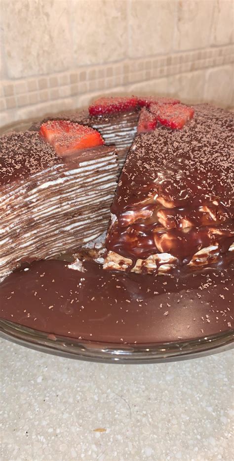 Homemade 30 Layer Chocolate Crepe Cake R Food