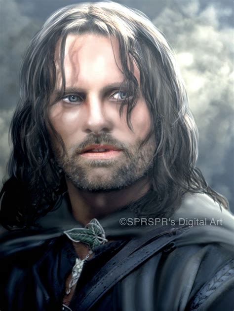 Aragorn By Sprsprsdigitalart On Deviantart Long Hair Styles Men