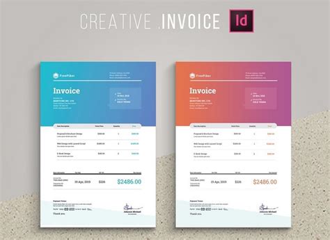 45 Best Invoice Templates For Indesign And Illustrator Free Premium