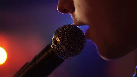 Man Singing Song In Microphone Stock Footage Video 100 Royalty Free
