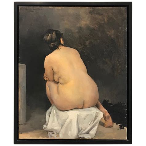 Peter Churcher Sacha S Back Female Nude Classical Oil Painting