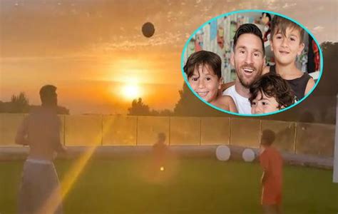 Video Viral Lionel Messi Juega Fútbol Con Sus Hijos En Ibiza Thiago