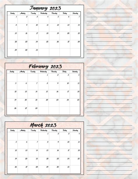 2023 Excel Calendar Template 2023 Quarterly Calendar Printable