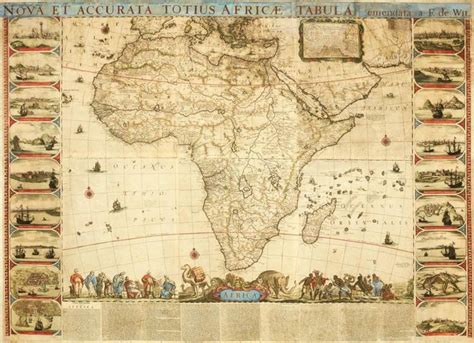 Sold Price De Wit Wall Map Of Africa 1700 April 4 0116 230 Pm