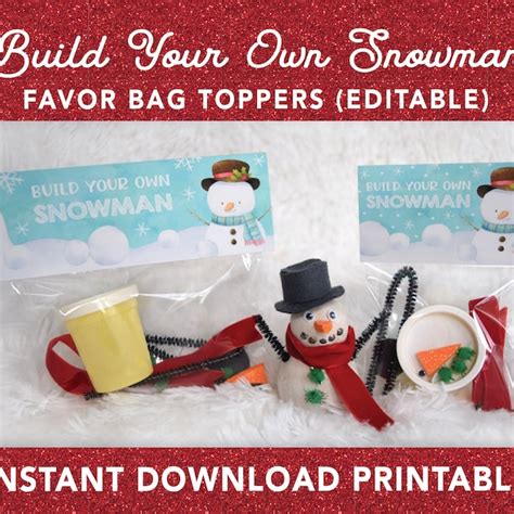 Make Your Own Snowman Etsy