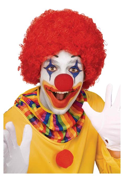 Add A Clown Makeup Kit And Red Clown Wig To Your Look For A Traditional Clown Costume