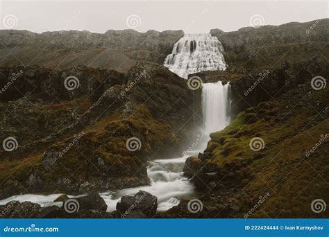 Dynjandi Or Fjallfoss Waterfall In Iceland Stock Photo Image Of
