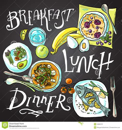 Check out our lunch dinner clipart selection for the very best in unique or custom, handmade pieces from our shops. Healthy food stock vector. Illustration of design, dish ...
