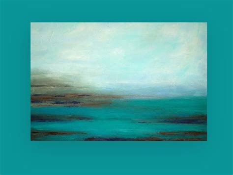 Large Seascape Original Acrylic Abstract Painting Fine Art Etsy