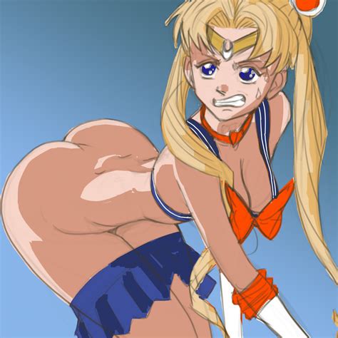 Rule 34 Angry Ass Big Ass Bishoujo Senshi Sailor Moon Blonde Hair Blue Eyes Blush Clenched