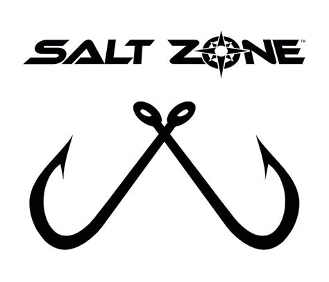 Rod and reel icon flat style. Salt Zone Logo Window decal sticker ,reel, life,hooks ...