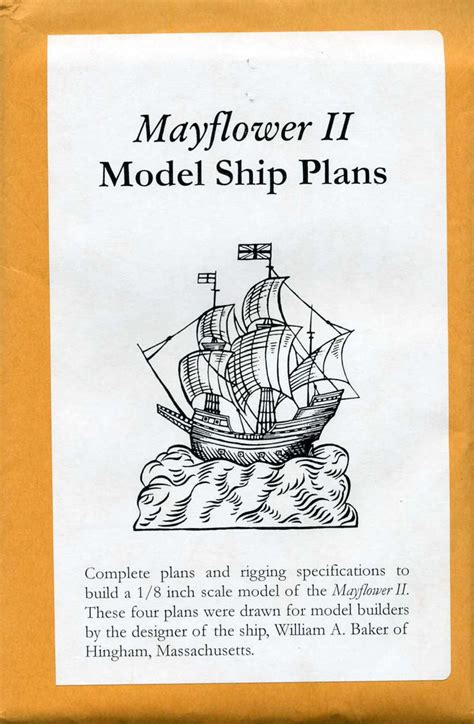 Mayflower Ii Model Ship Plans Plimoth Patuxet Museum Shop