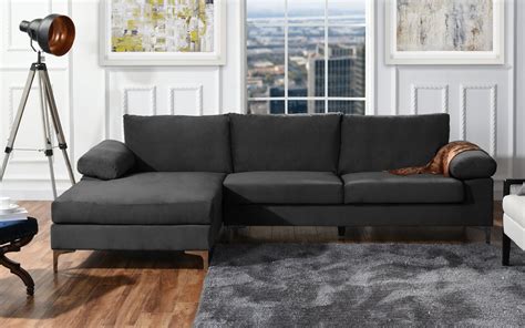 Modern Velvet Fabric Sectional Sofa Large L Shape Couch With Wide