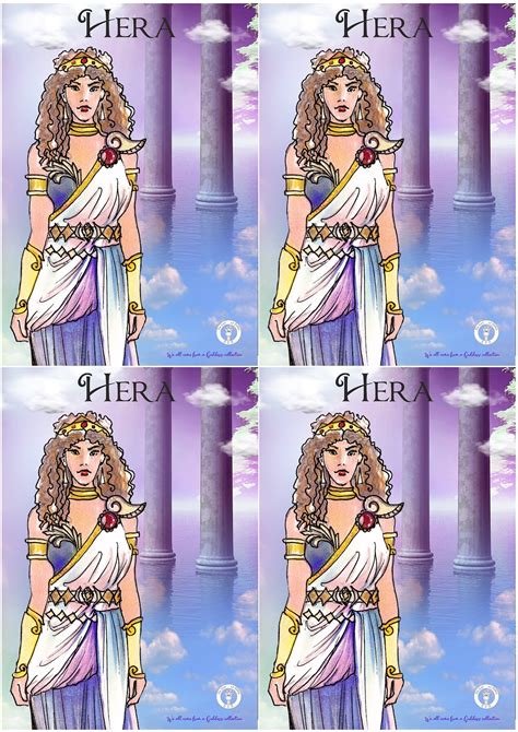 Hera Print Greek Greek Goddess Of Marriagea4 A5 Files Ready Etsy