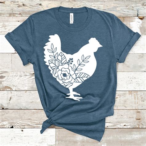 Floral Chicken Unisex T Shirt Ts For Chicken Lovers
