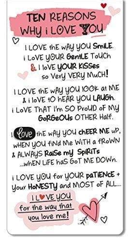 Inspired Words Magnetic Bookmark Ten Reasons Why I Love You Curios