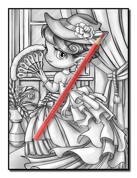 Chibi Girls Grayscale Coloring Book Anime Coloring Pages For Adults