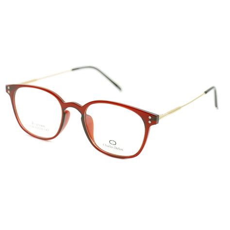 eyeglasses womens clear red frames oval 52 20 142 by charles delon oval