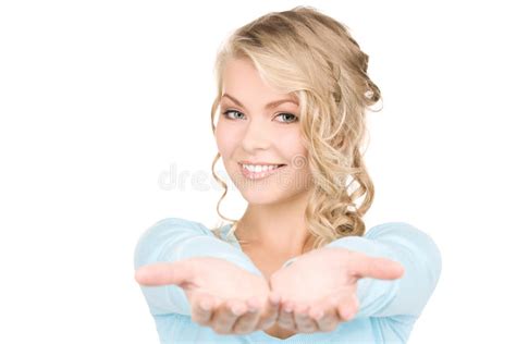 Woman Showing Sign Of Percent In Her Hand Stock Photo Image Of Hand