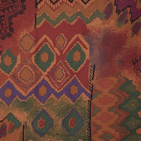 Boho Southwest Design Fabric By The Yard Vintage Fabric Etsy