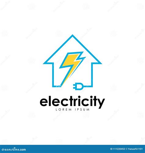 Arte Del Vector Del Logotipo De La Electricidad Plantilla Del Logotipo