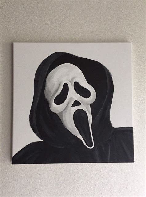 Scream Ghost Face Halloween Horror Canvas Painting Etsy Movie