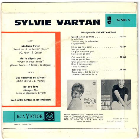 SYLVIE VARTAN Ne le déçois pas Madison Twist 1962 Yé-yé girl R&B mod