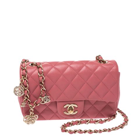 Chanel Pink Leather New Mini Classic Flap Bag Chanel The Luxury Closet