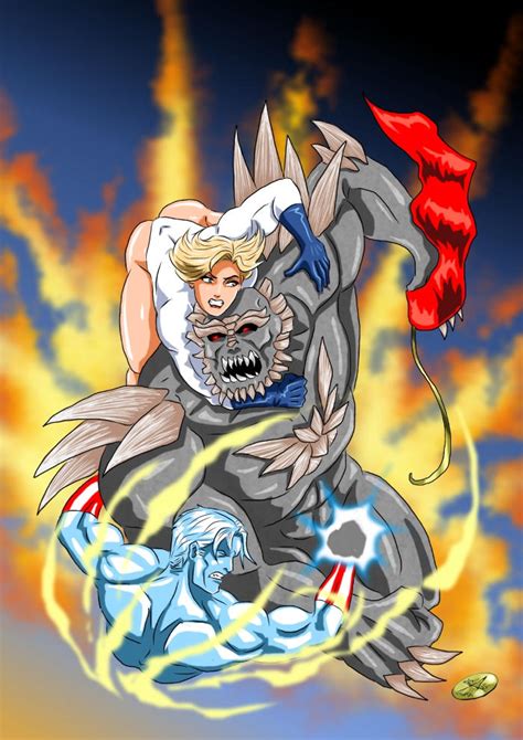 Captain Atom And Power Girl Doomsday By Adamantis On Deviantart