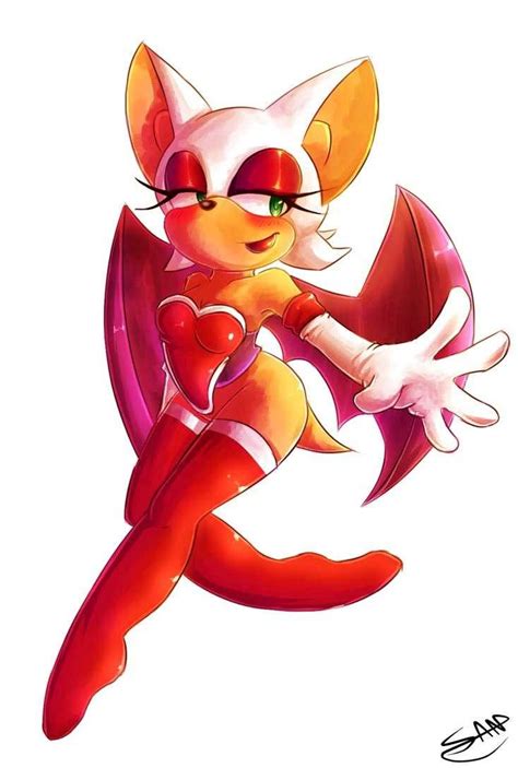 Pin By Otaku1 On Rouge Rouge The Bat Sonic Fan Art Female Cartoon
