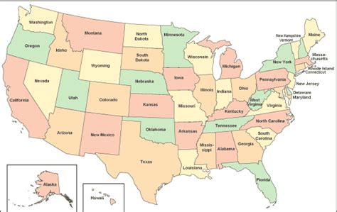 Us State Map With States
