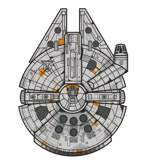 A Paper Model Of A Star Trek Ship With Orange And Black Markings On The