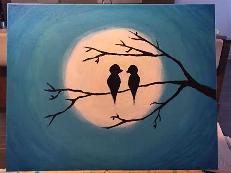 Dyi Love Bird Painting Love Birds Painting Dyi Celestial Outdoor