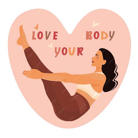 Premium Vector | Love your body concept body positive movement and